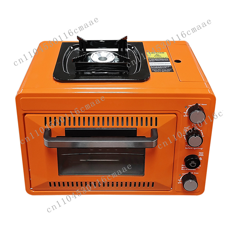 Camping Double Cooking Stove - เตาแก๊สบาร์บีคิวกลางแจ้งแบบมืออาชีพพร้อมเตาแก๊สในครัวเรือน เตาแก๊สแบบพกพาใช้แก๊สบิวเทนคู่สำหรับทำอาหารระหว่างการเดินทางและตั้งแคมป์