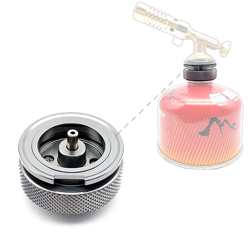 Camping Cooking Torch - อะแดปเตอร์ถังแก๊สแบบแบน 1 ชิ้นใหม่ สำหรับต่อเข้ากับถังแก๊ส ใช้สำหรับตั้งแคมป์กลางแจ้ง อะแดปเตอร์สำหรับเตาแก๊สบิวเทน