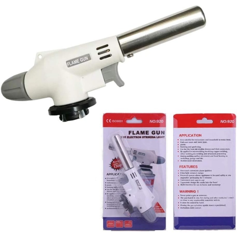 Camping Cooking Burner - Camping Baking บาร์บีคิวแก๊สไฟฉายเชื่อมไฟแช็ก Butane Burner เปลวไฟโลหะปืนเปลวไฟกลางแจ้งเชื่อมแก๊ส