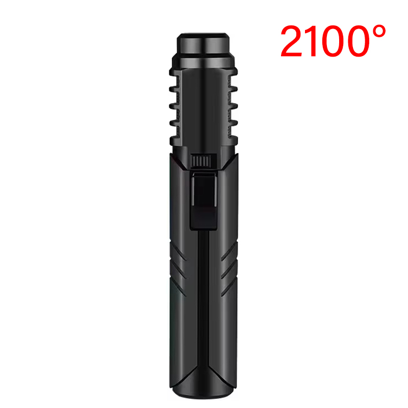 Camping Cooking Torch - ปืนพ่นไฟโลหะขนาดใหญ่ ไฟสีน้ำเงิน 2100 ° ปืนเชื่อมแก๊สบิวเทน ไฟฉายแก๊ส