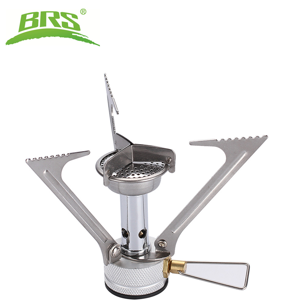 Camping Cooking Burner - BRS เตาแคมป์กลางแจ้งแบบพกพา Mini Kompor Gas ทองแดง