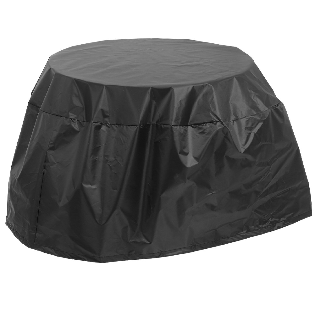 Camping With Cooking - ผ้าคลุมเตาบาร์บีคิวกันน้ำ 210D แบบหนา สำหรับเตาทรงกลม ป้องกันสภาพอากาศกลางแจ้ง สำหรับตั้งแคมป์