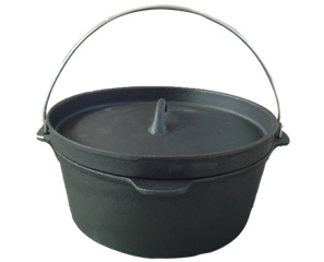 Vintage Camping Cooking Set - ชุดเครื่องครัวแคมป์ปิ้งวินเทจคุณภาพสูง 4 ชิ้น ทำจากเหล็กหล่อ พร้อมหม้อดัตช์โอเว่นและขาตั้งสำหรับทำอาหารกลางแจ้ง ปลอดภัยสำหรับเตาอบ