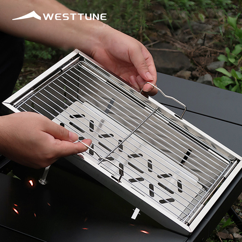 Camping Cooking Burner - เตาบาร์บีคิวพับได้ WESTTUNE IGT เตาถ่าน/ฟืน เตาอุ่นแบบพกพาสำหรับตั้งแคมป์ ปิกนิก