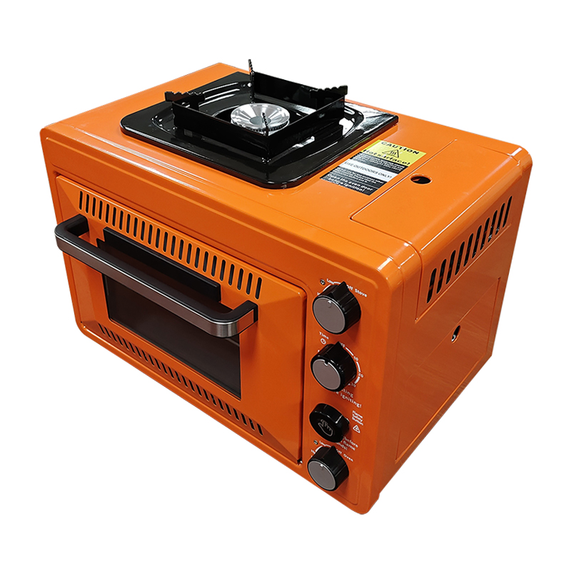 Camping Double Cooking Stove - เตาแก๊สอเนกประสงค์สำหรับใช้งานกลางแจ้ง พร้อมคุณสมบัติป้องกันลม เตาแก๊สแบบพกพาใช้แก๊สบิวเทนคู่ เหมาะสำหรับการตั้งแคมป์ ท่องเที่ยว และทำอาหาร
