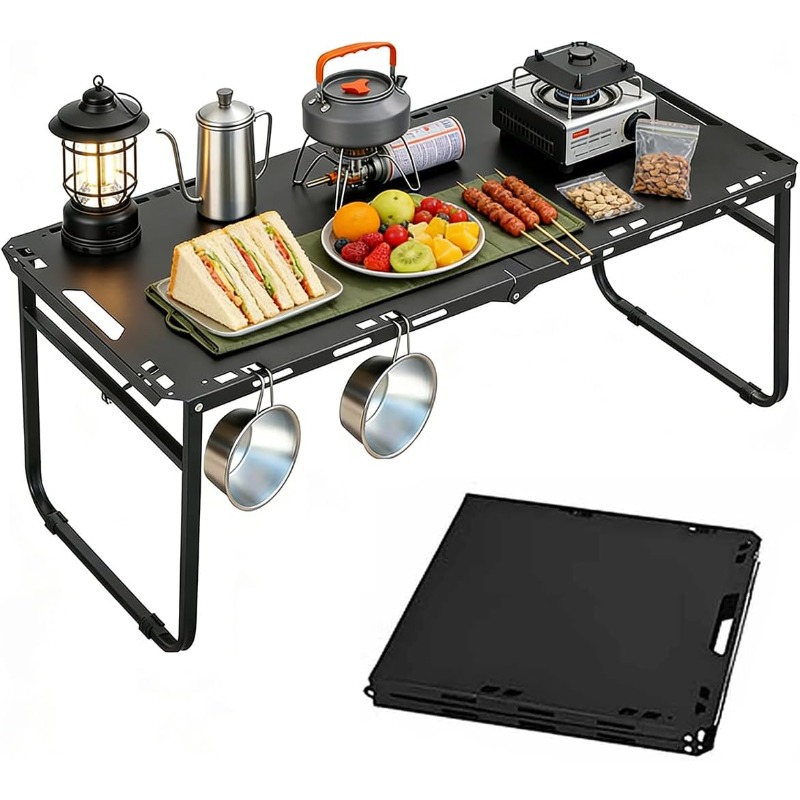 Camping Cooking Bag - โต๊ะแคมป์ปิ้งแบบพับได้ ปรับระดับได้ พกพาสะดวก สำหรับรถบ้าน ปิ้งย่าง ปิกนิก