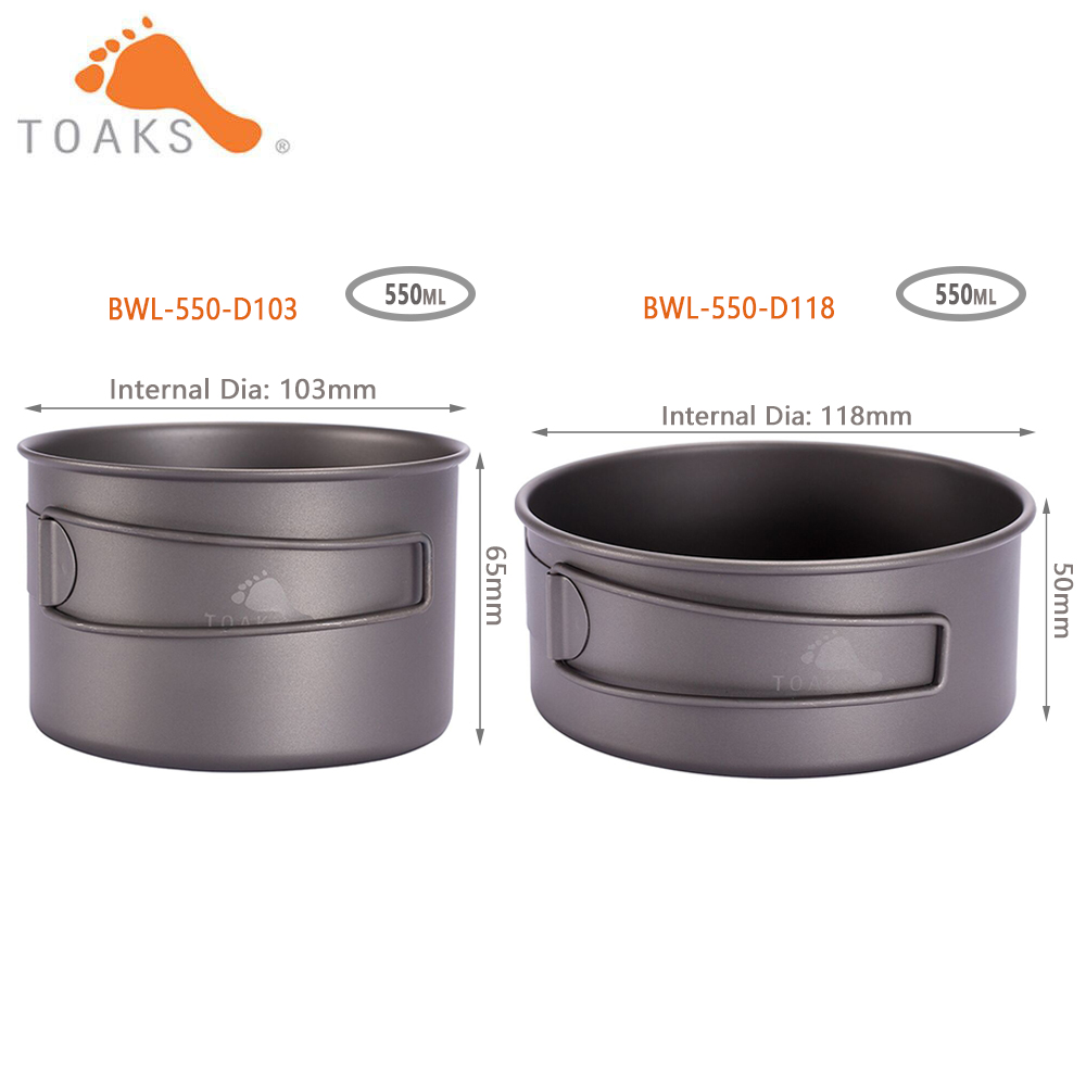 TOAKS BWL-550 ตั้งแคมป์ไทเทเนี - Mess Kit Titanium บทวิจารณ์และราคา