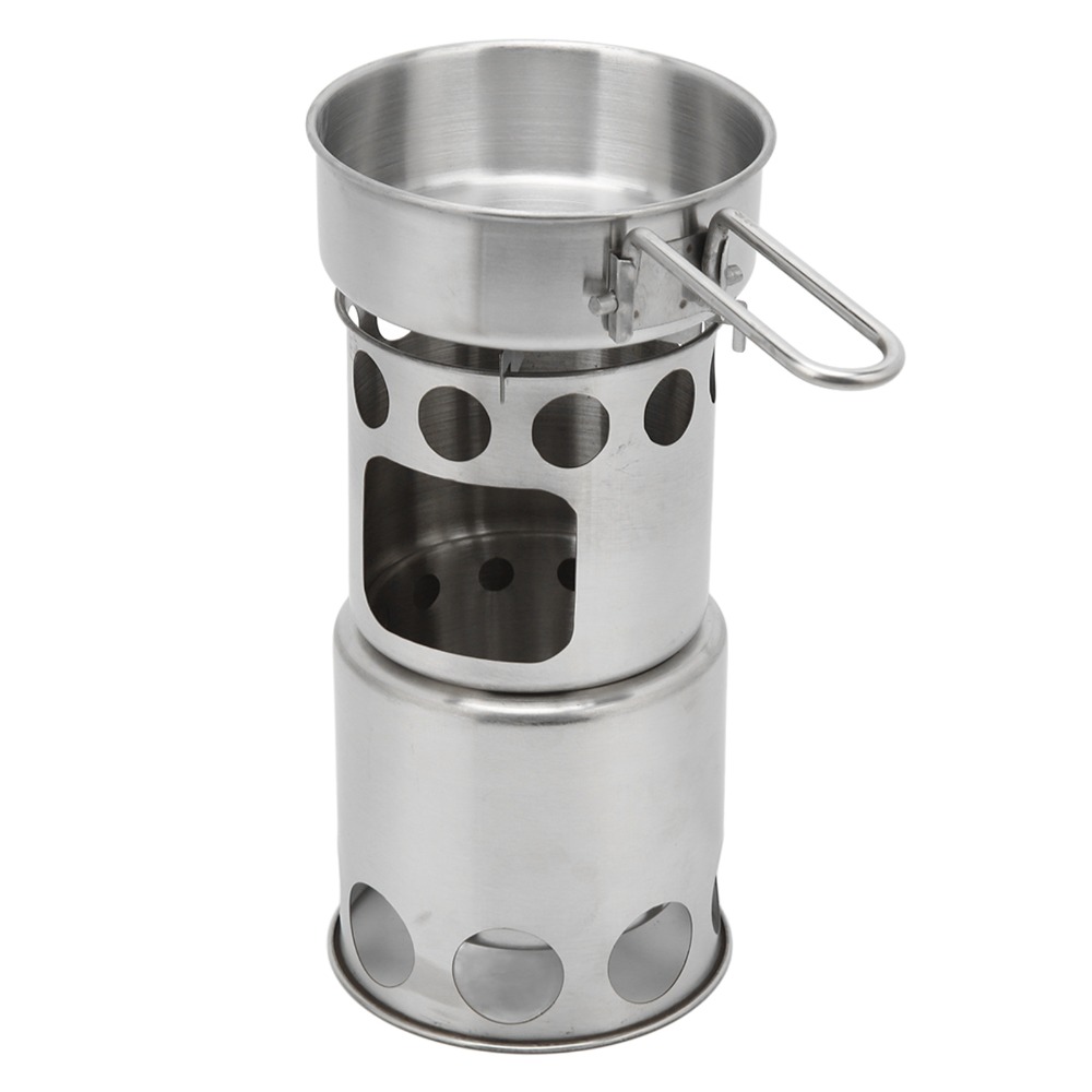 ชุดเครื่องครัวแคมป์ปิ้งสแตนเลส - Camping Cooking Pot With Lid บทวิจารณ์และราคา