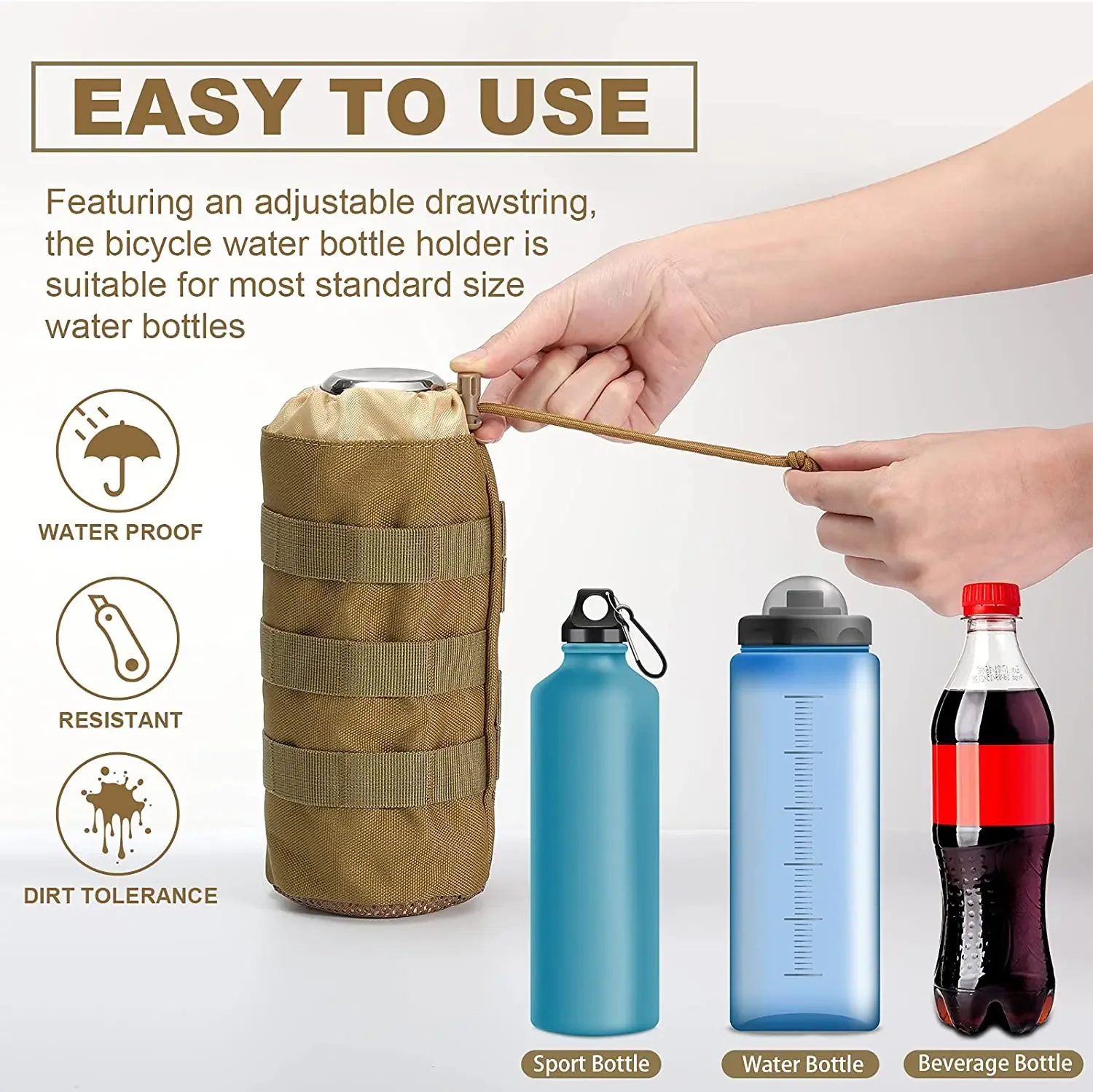 ยุทธวิธี MOLLE ขวดน้ํากระเป๋าผ - Camping Cooking Tin บทวิจารณ์และราคา