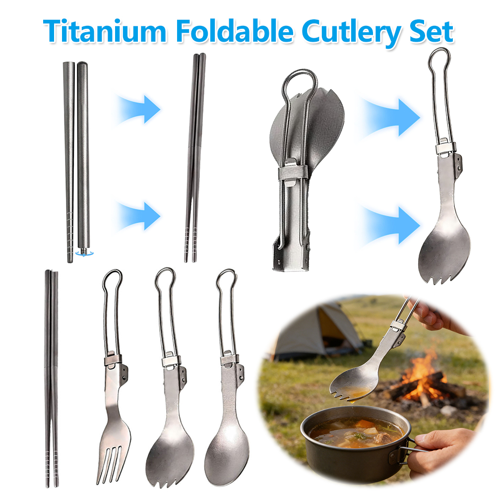 ชุดสปอร์คไทเทเนียมบริสุทธิ์ ช้ - Camp Spork Set บทวิจารณ์และราคา