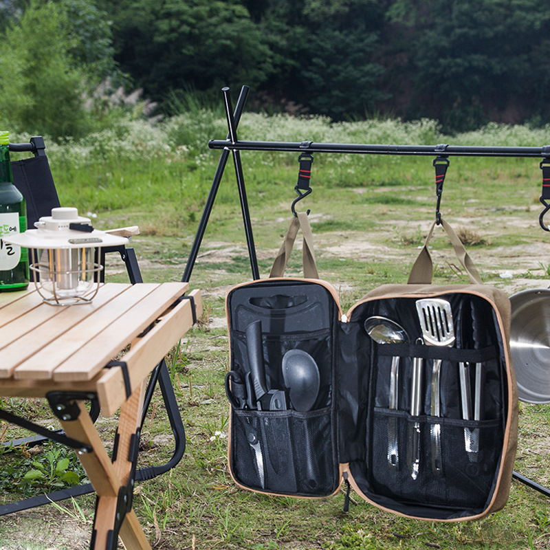 ชุดเครื่องครัวแคมป์ปิ้ง 8 ชิ้น - Camping Cooking Accessories Set บทวิจารณ์และราคา