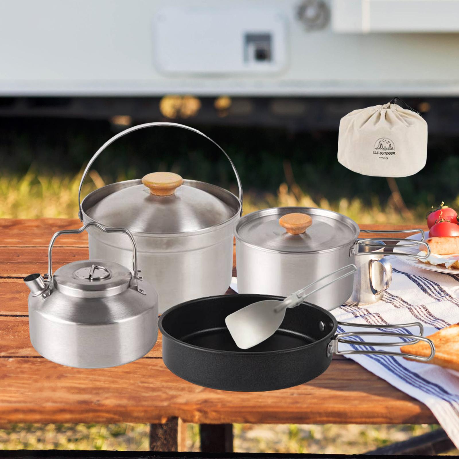ชุดเครื่องครัวสำหรับตั้งแคมป์  - Camping Cooking Set With Kettle บทวิจารณ์และราคา