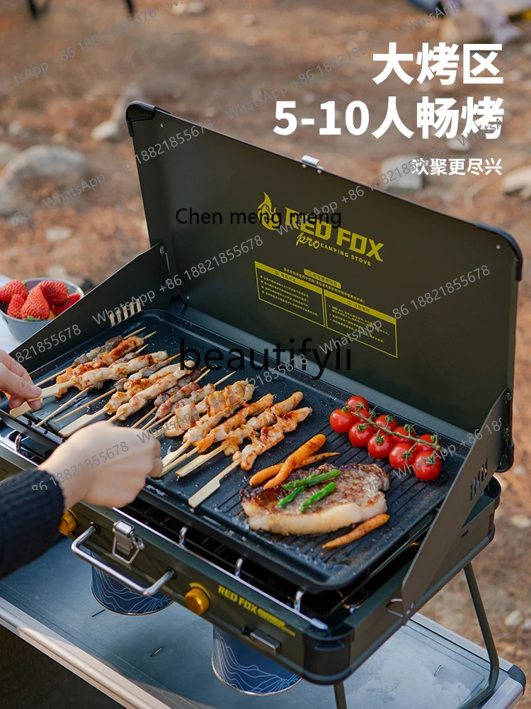 เตาแก๊สแบบพกพา Z189 หัวเตาคู่  - Camping Double Cooking Stove บทวิจารณ์และราคา