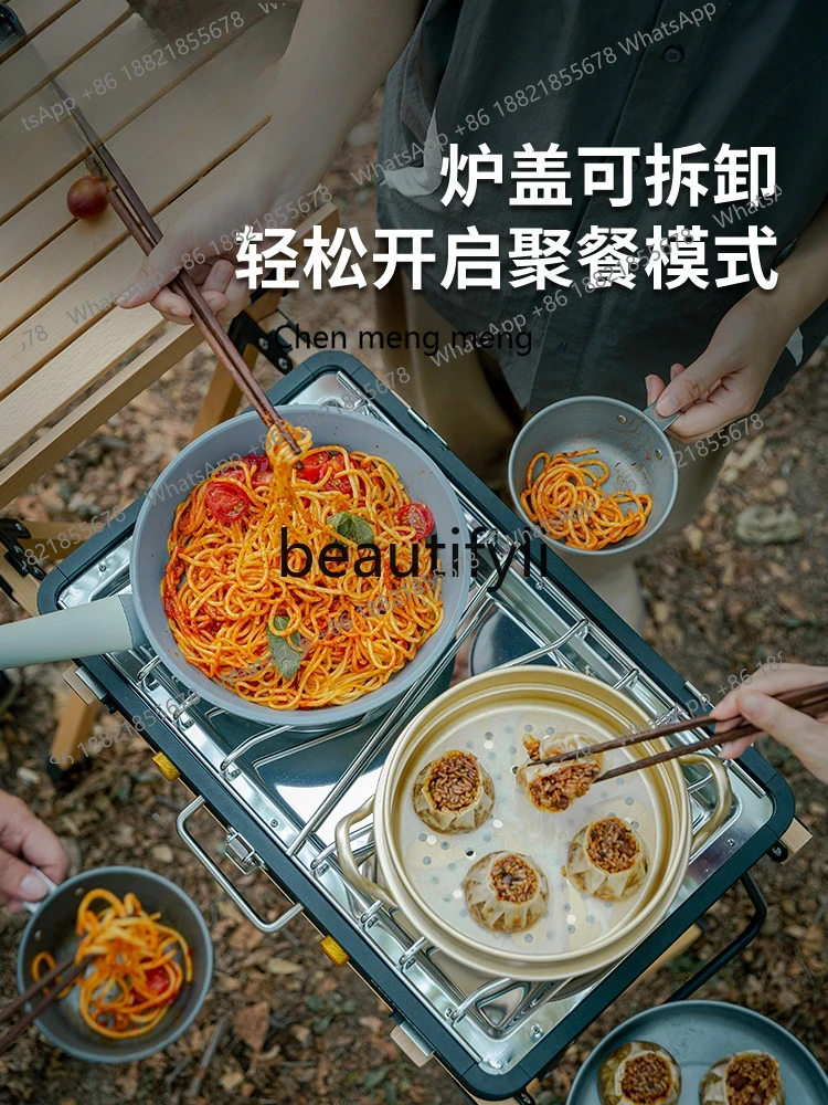 เตาแก๊สแบบพกพา Z189 หัวเตาคู่  - Camping Double Cooking Stove บทวิจารณ์และราคา
