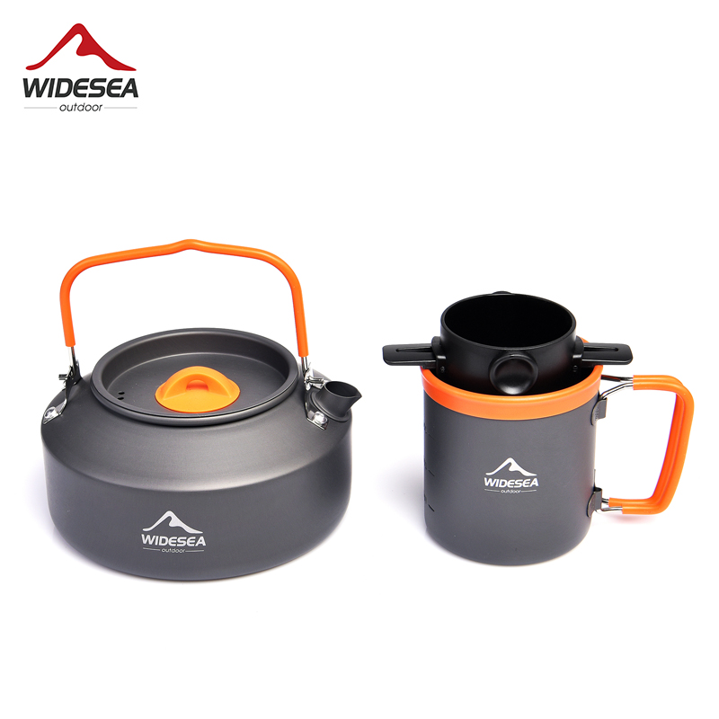 Widesea Campingกาแฟชุดเครื่องค - Camping Cooking Set With Kettle บทวิจารณ์และราคา