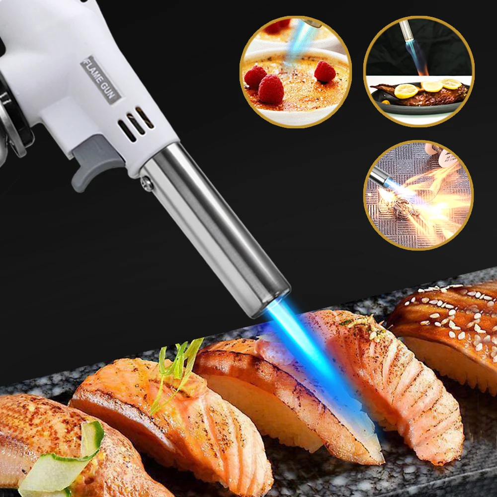 โลหะแบบพกพาปืนเปลวไฟบิวเทนแก๊ส - Camping Cooking Torch บทวิจารณ์และราคา
