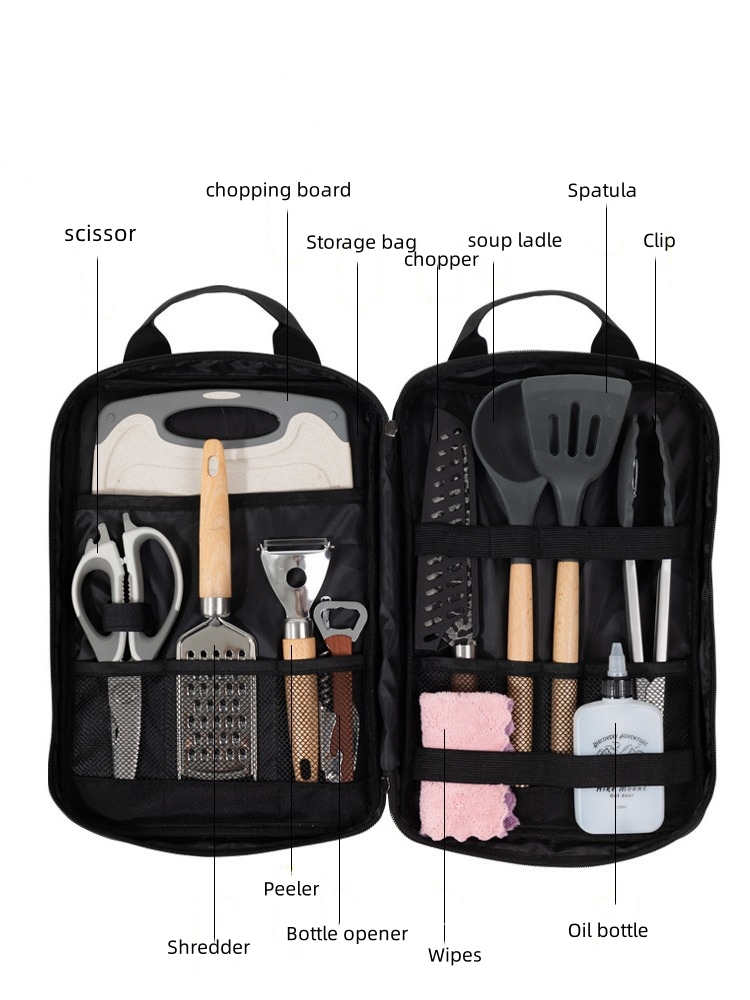 ชุดอุปกรณ์ทำอาหารสำหรับตั้งแคม - Camping Cooking Accessories Set บทวิจารณ์และราคา