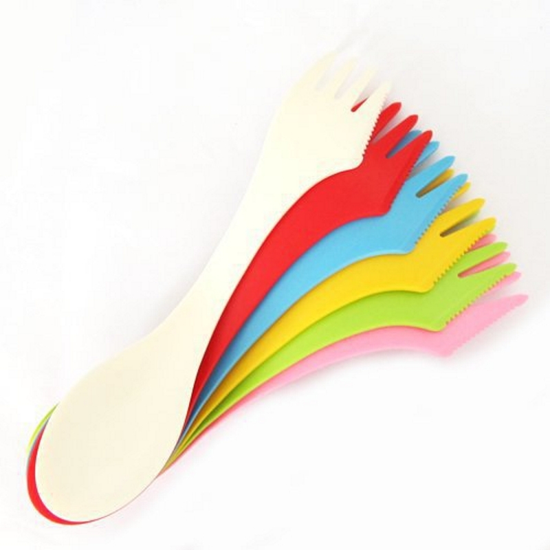 ชุดอุปกรณ์ตั้งแคมป์ 3-in-1 จำน - Camp Spork Set บทวิจารณ์และราคา
