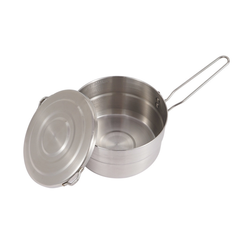 หม้อหุงต้มสแตนเลสสำหรับใช้งานก - Camping Cooking Pot With Lid บทวิจารณ์และราคา