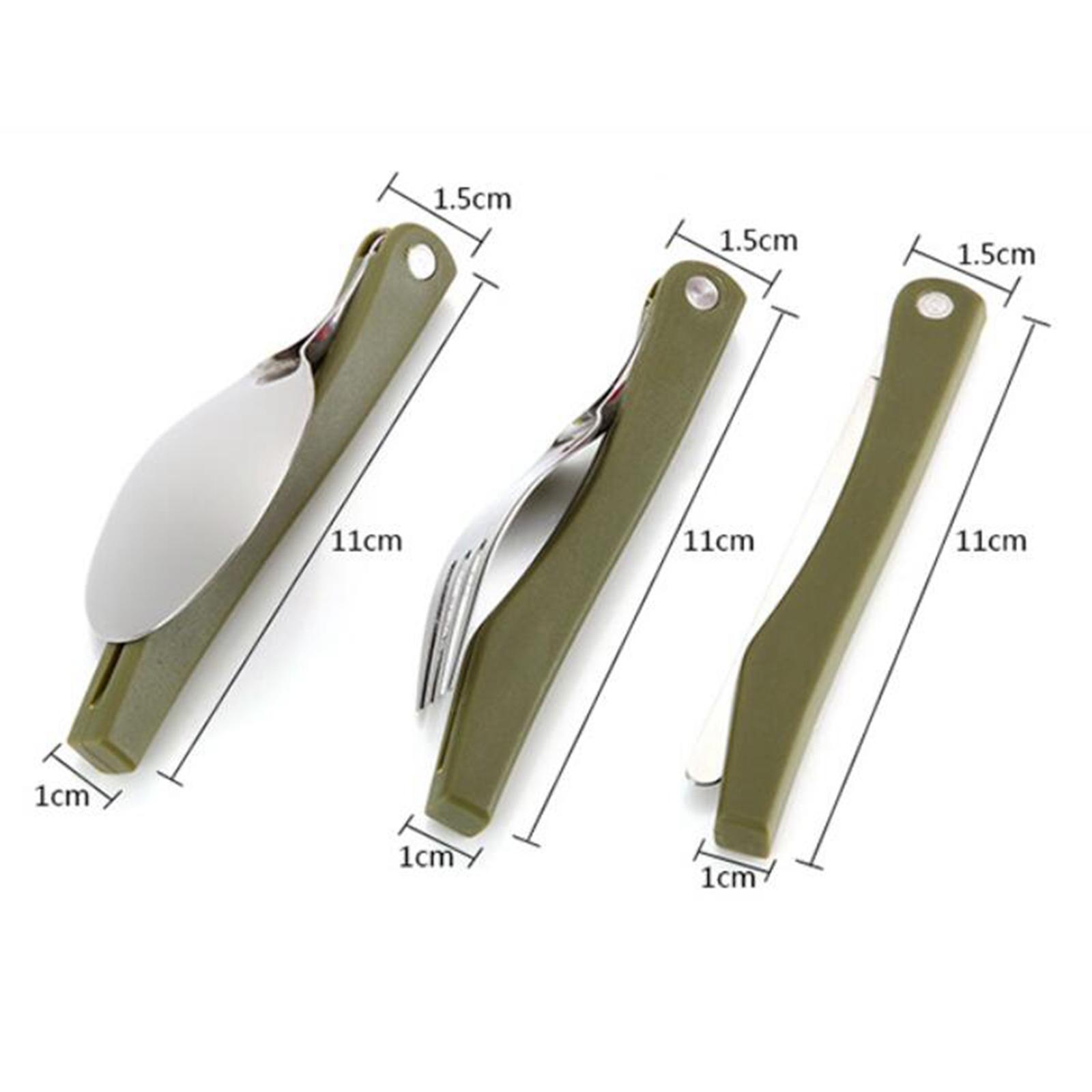 ชุดช้อนส้อมพับได้แบบพกพา น้ำหน - Camp Spork Set บทวิจารณ์และราคา