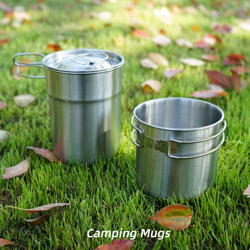2 ชิ้น/เซ็ตกาต้มน้ําตั้งแคมป์ส - Camping Cooking Set With Kettle บทวิจารณ์และราคา