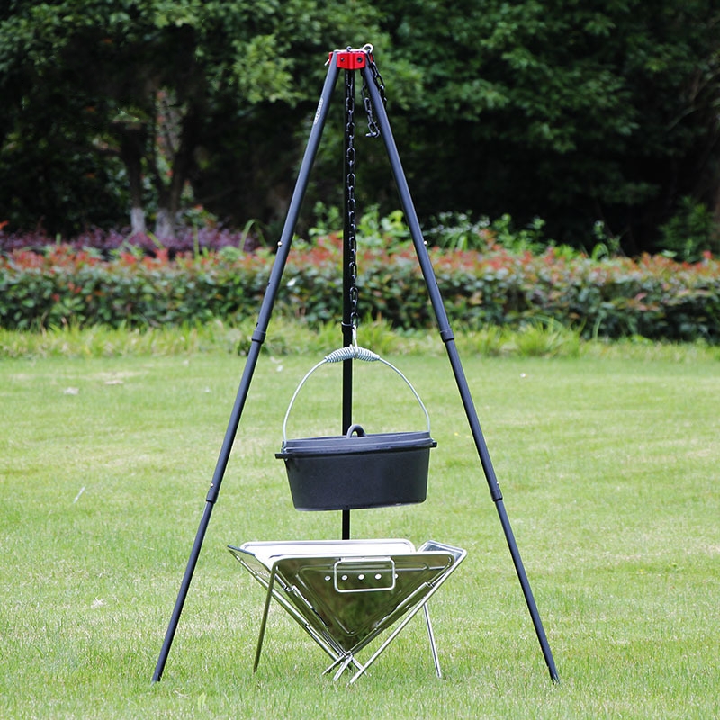 กลางแจ้งขนาดใหญ่ Bonfire ขาตั้ - Camping Cooking Pot Large บทวิจารณ์และราคา