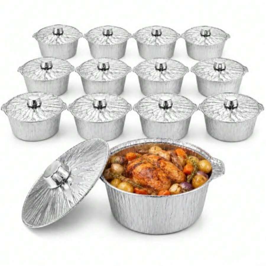 ชุดหม้อใช้แล้วทิ้งพร้อมฝาปิด 1 - Camping Cooking Pot With Lid บทวิจารณ์และราคา