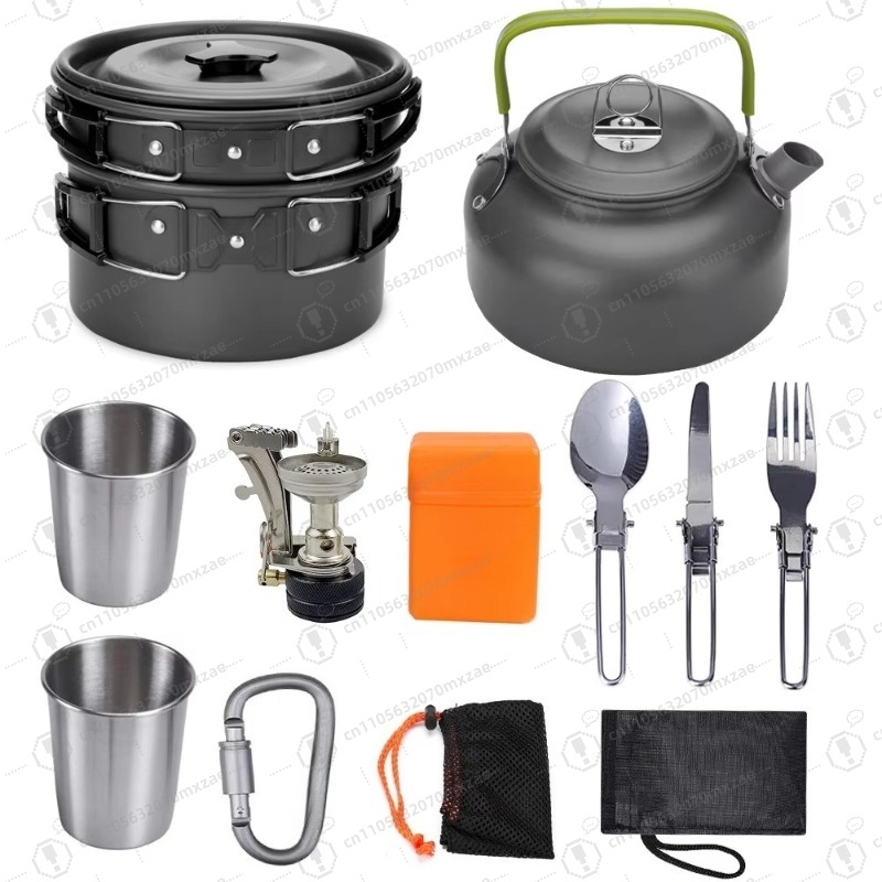 ชุดเครื่องครัวอลูมิเนียมสำหรับ - Camping Cooking Accessories Set บทวิจารณ์และราคา