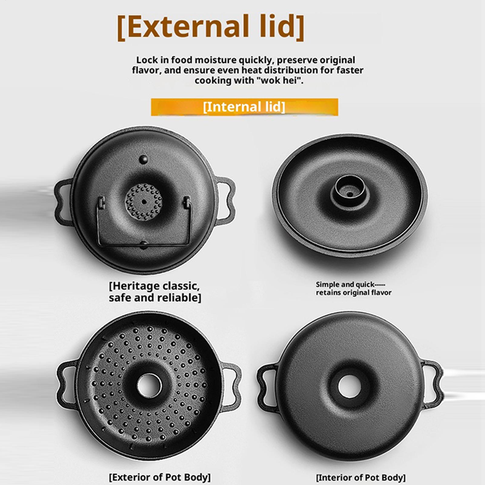 หม้อเหล็กหล่อแบบมีหูจับ สำหรับ - Camping Cooking Pot With Lid บทวิจารณ์และราคา