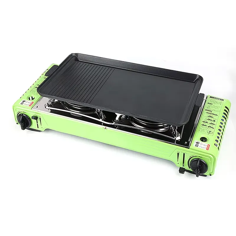 เตาแก๊สปิกนิกแบบพกพาสำหรับตั้ง - Camping Double Cooking Stove บทวิจารณ์และราคา