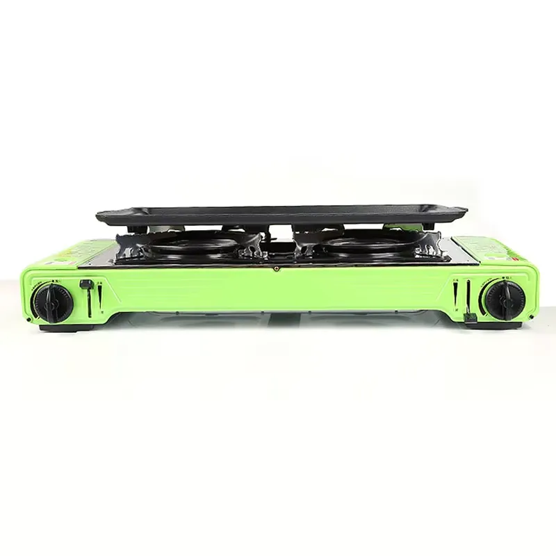 เตาแก๊สปิกนิกแบบพกพาสำหรับตั้ง - Camping Double Cooking Stove บทวิจารณ์และราคา