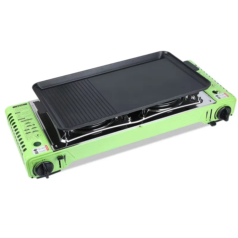 เตาแก๊สปิกนิกแบบพกพาสำหรับตั้ง - Camping Double Cooking Stove บทวิจารณ์และราคา