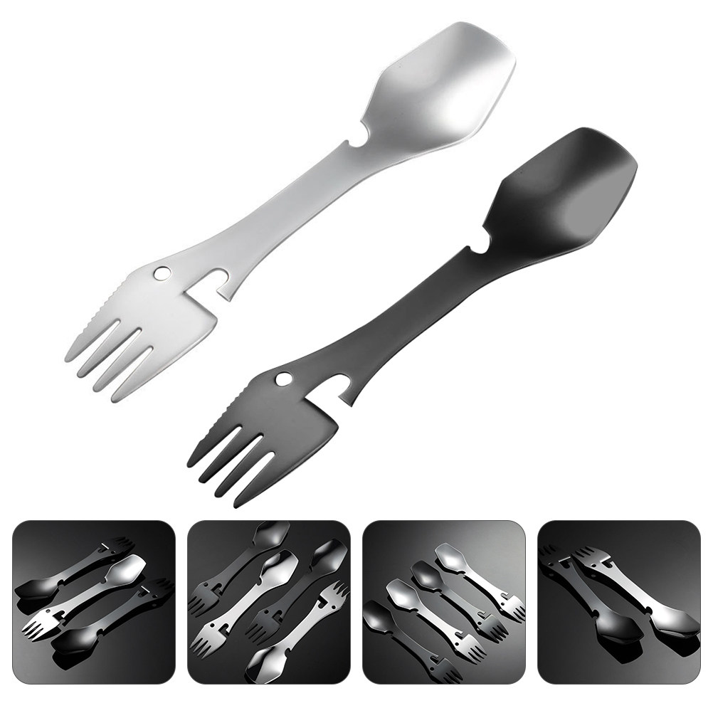 ชุดช้อนส้อมสแตนเลสกันสนิม 2 ชิ - Camp Spork Set บทวิจารณ์และราคา