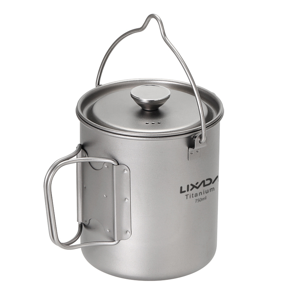แก้วกาแฟไทเทเนียม Lixada 750 ม - Camping Cooking Pot With Lid บทวิจารณ์และราคา