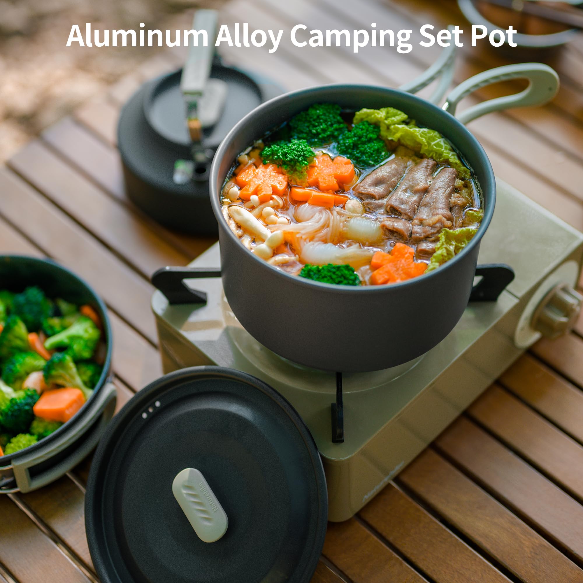 เนเจอร์ไฮค์หม้อซุปแคมป์ปิ้งพร้ - Camping Cooking Pot Large บทวิจารณ์และราคา