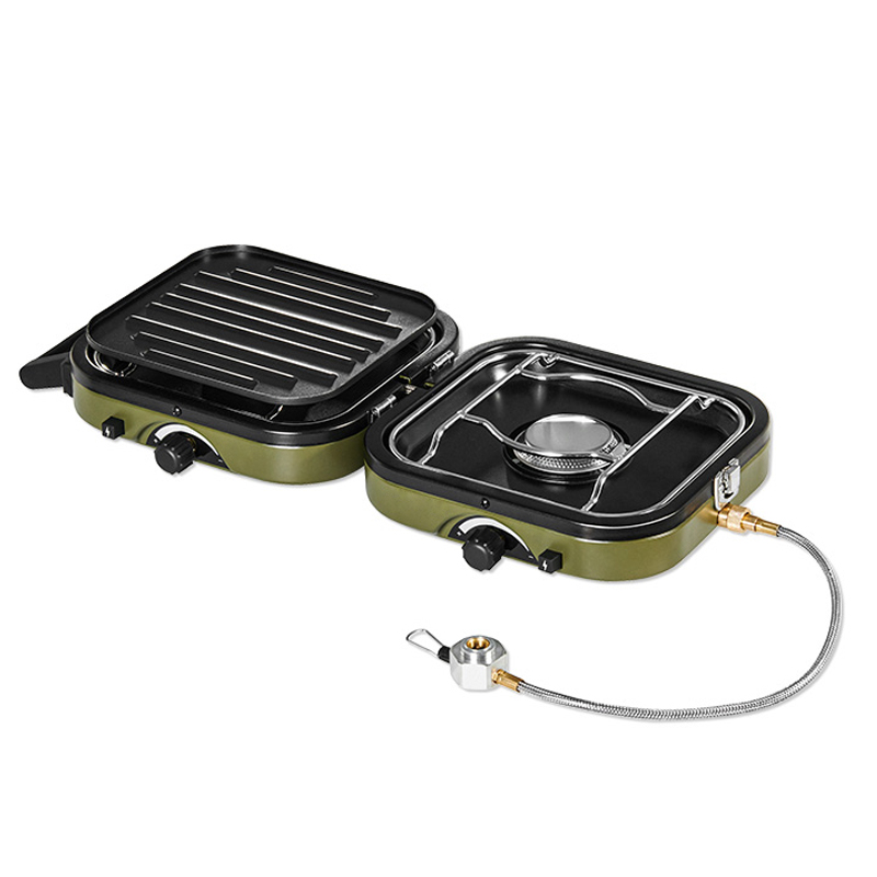 เตาแก๊สพับได้แบบสองหัวเตา 2300 - Camping Double Cooking Stove บทวิจารณ์และราคา