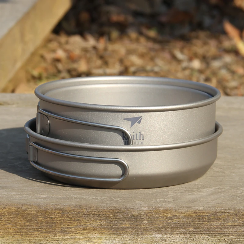 Keith 3PCS ไทเทเนียมเครื่องครั - Camping Cooking Sets บทวิจารณ์และราคา