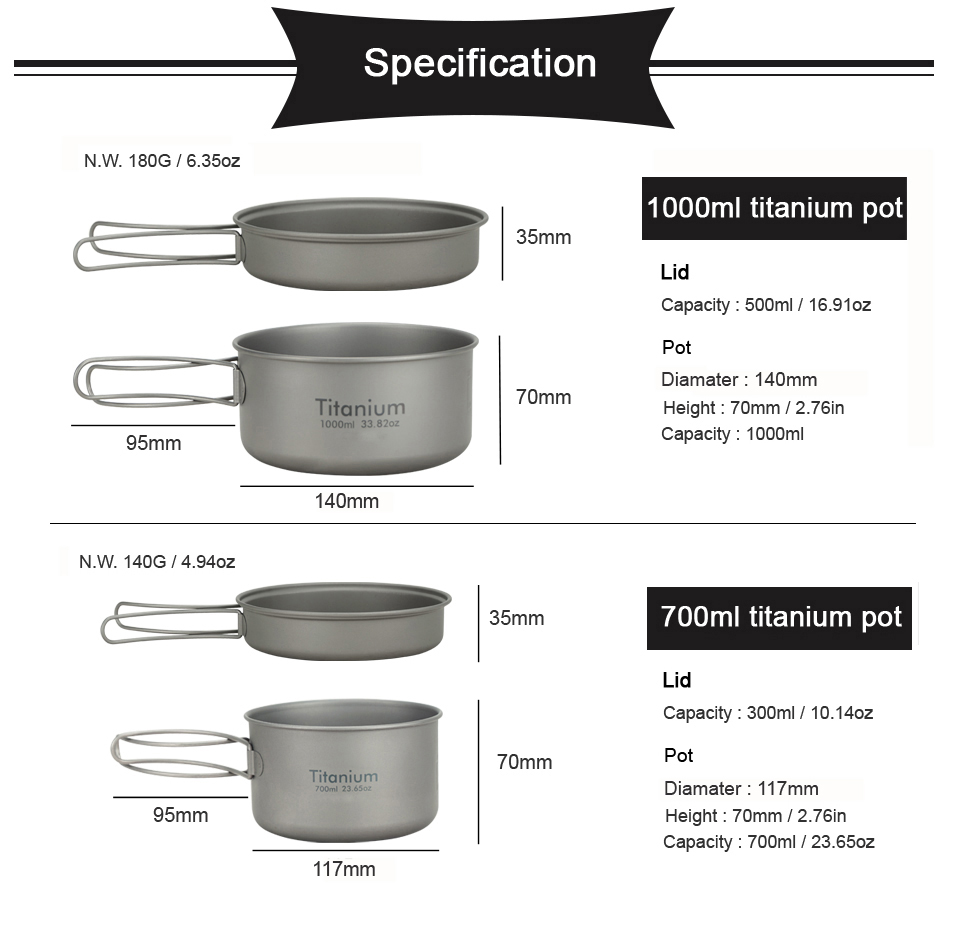 APG Ultralight กระทะไทเทเนียมก - Mess Kit Titanium บทวิจารณ์และราคา