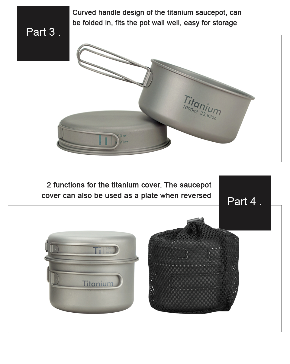 APG Ultralight กระทะไทเทเนียมก - Mess Kit Titanium บทวิจารณ์และราคา