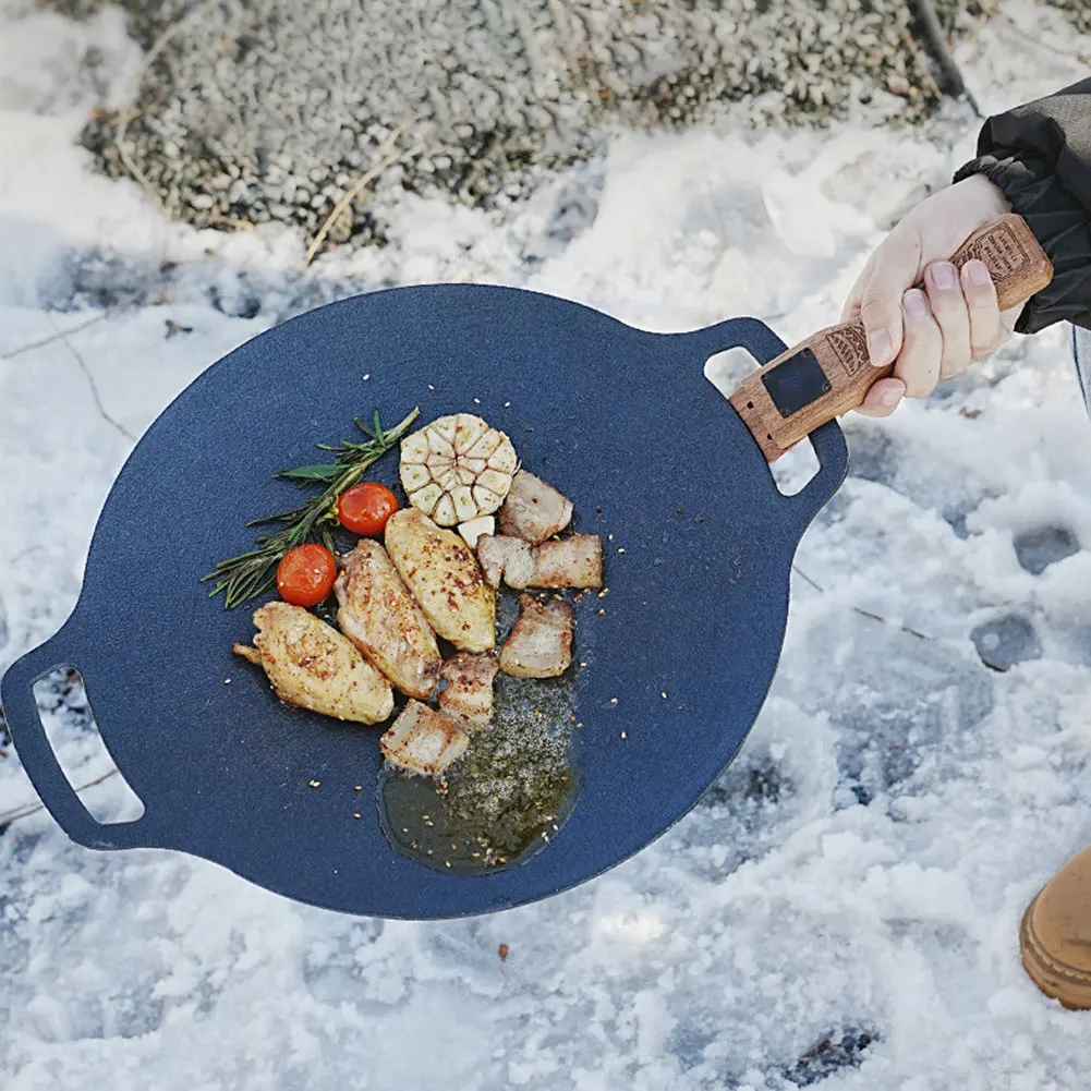 ที่จับกระทะย่างไม้ธรรมชาติสำหร - Camping Cooking Sets บทวิจารณ์และราคา