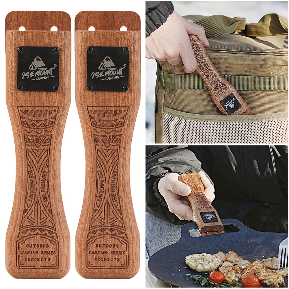 ที่จับกระทะย่างไม้ธรรมชาติสำหร - Camping Cooking Sets บทวิจารณ์และราคา