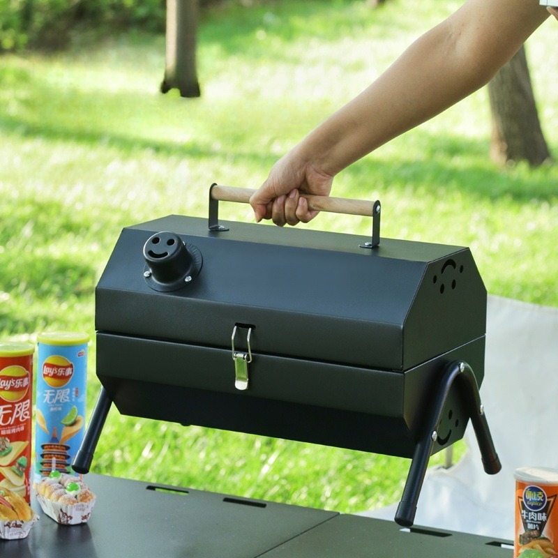 เตาบาร์บีคิวเหล็กคาร์บอนแบบพกพ - Camping Double Cooking Stove บทวิจารณ์และราคา