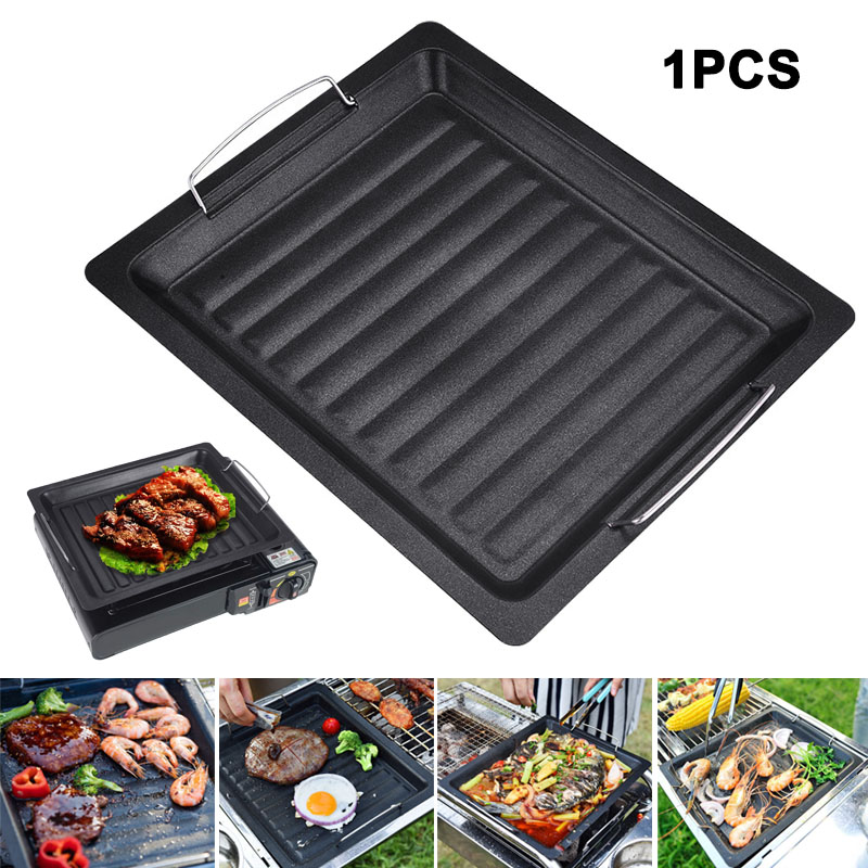 กระทะย่างทรงสี่เหลี่ยมหนาสำหรั - Camping Cooking Sets บทวิจารณ์และราคา