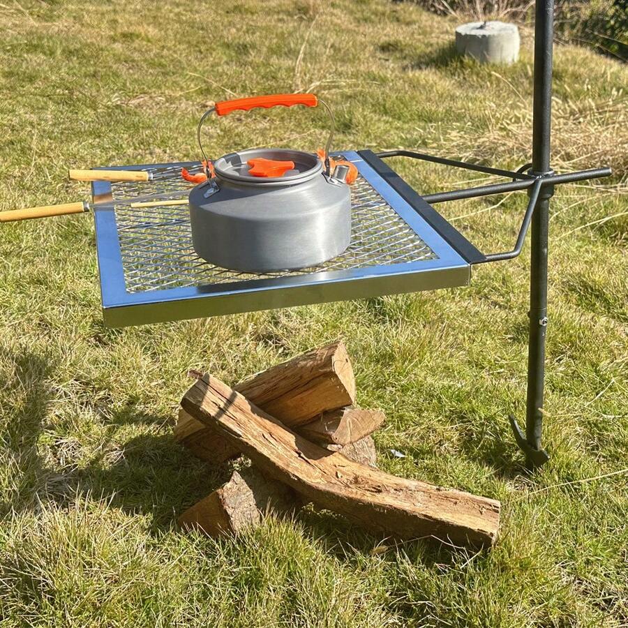 360 °   เตาย่างหมุนปรับระดับได - Camping Cooking Fire บทวิจารณ์และราคา