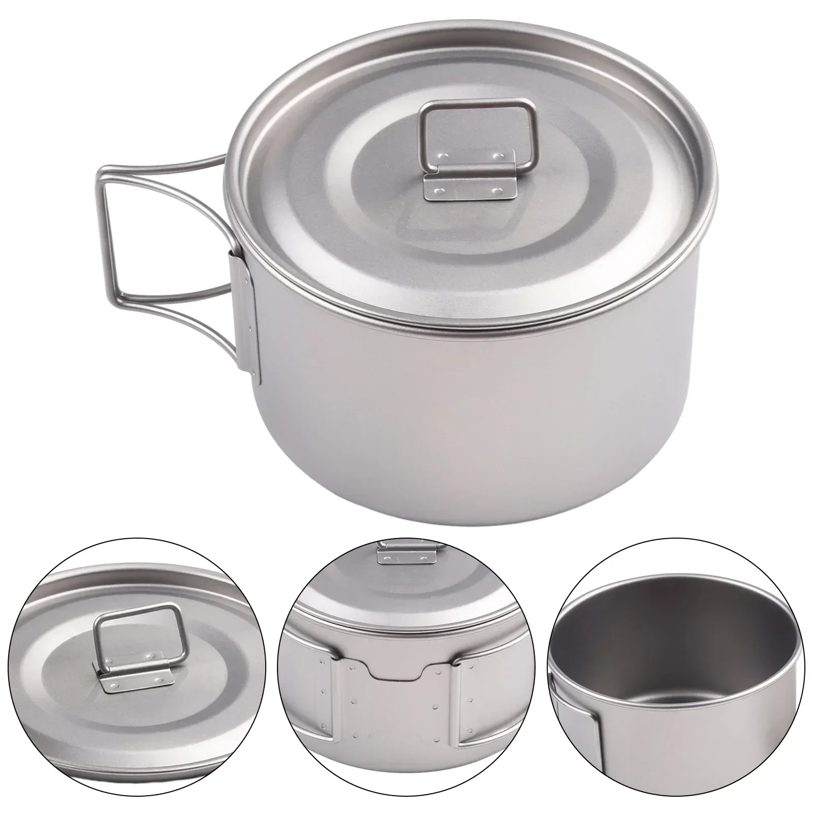ชามไทเทเนียมพับชาม 450 ml/600  - Camping Cooking Pot With Lid บทวิจารณ์และราคา