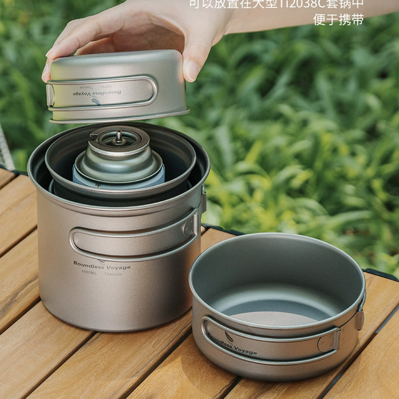 ชุดหม้อต้มและกระทะทอดไทเทเนียม - Camping Cooking Sets บทวิจารณ์และราคา