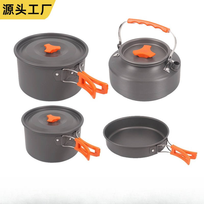 ชุดเครื่องครัวพกพาสำหรับกิจกรร - Camping Cooking Set With Kettle บทวิจารณ์และราคา