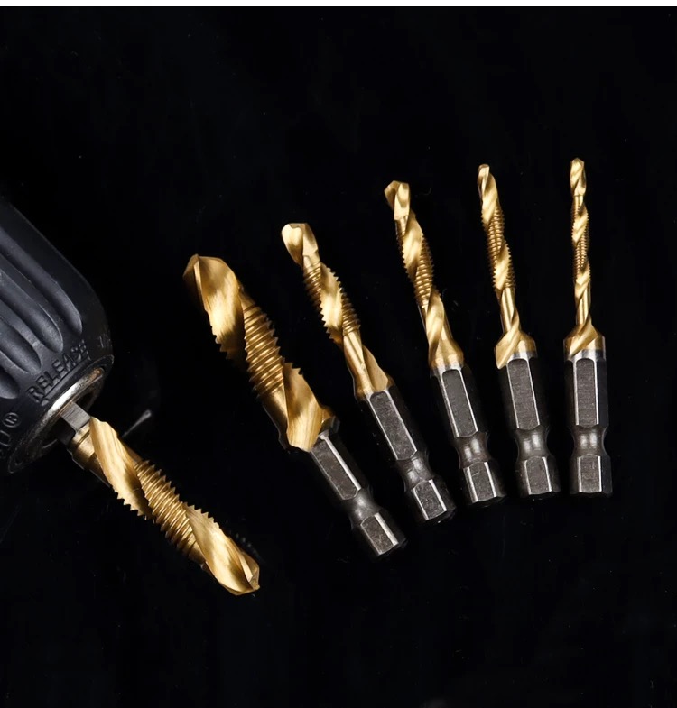 HSS เจาะและแตะชุด Bit 6 ชิ้นเห - Mess Kit Titanium บทวิจารณ์และราคา