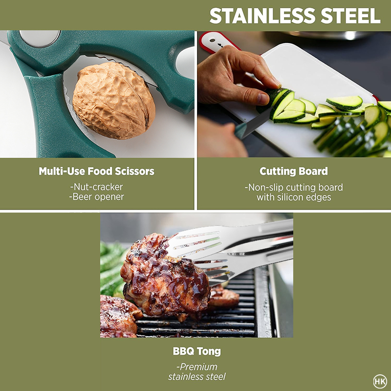 ชุดทําอาหารแคมป์ปิ้ง 13 ชิ้น อ - Camping Cooking Accessories Set บทวิจารณ์และราคา
