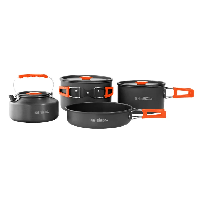 ชุดอุปกรณ์ทำอาหารสำหรับตั้งแคม - Camping Cooking Set With Kettle บทวิจารณ์และราคา